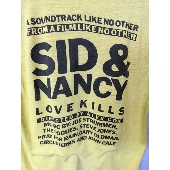Vintage Sid & Nancy Movie Promo T-Shirt 1986 Size Large Sex Pistols Made In USA